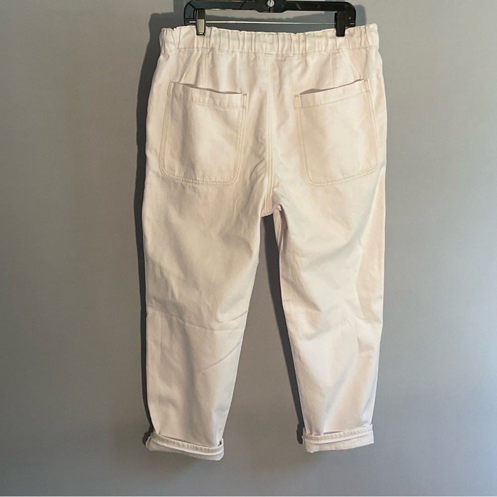 J.Crew Men’s NWT White Cotton Drawstring Pants Size 32 Elastic Waist - Picture 12 of 16